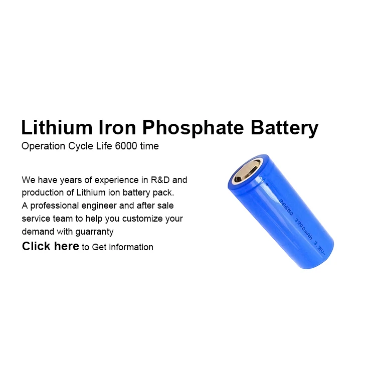 Hot Sales 3.2v 3200mah Cylindrical Lifepo4 Lithium Battery IFR26650 3.2V 2800mAh 3000mAh 3300mAh Lithium Battery Cell