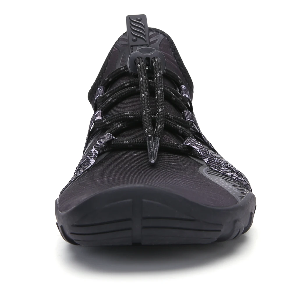 
Barefoot Black Beach Aqua Water Shoes with Shoe Laces 