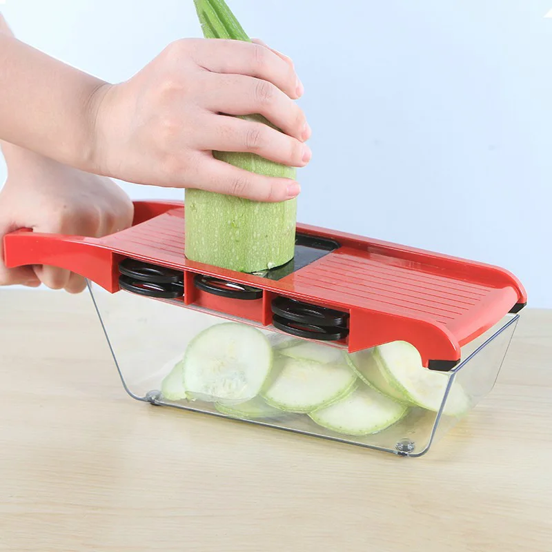 6 In 1 Plastic Multi-function Vegetable Slicer Kitchen Gadgets Fruit Grater Vegetable Cutter