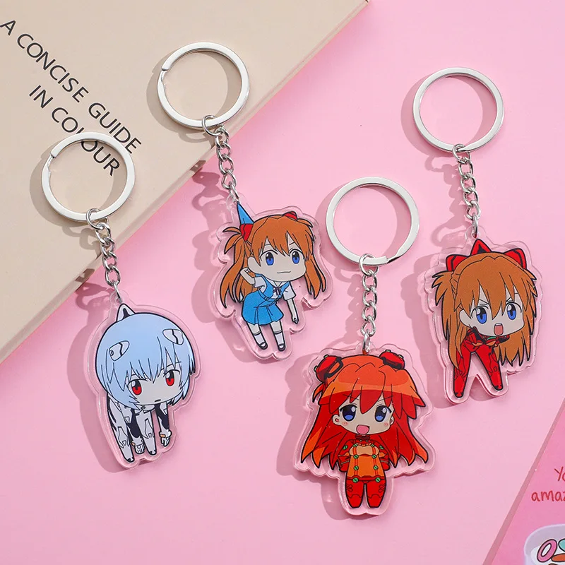No minimum custom logo acrylic charms high quality transparent double side printing anime figures acrylic keychain