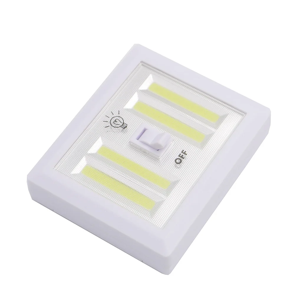 
Magnetic 4* COB LED Cordless Light Switch Magic Tape Wall Night Lights Battery Operated Kitchen Cabinet Garage Closet Lamp 