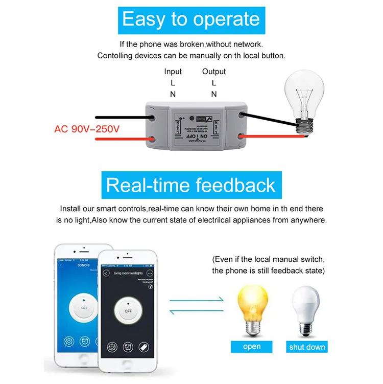  Прерыватель Inteligente домашний комплект Ewelink Alexa приложение для телефона голосовое дистанционное управление домашняя стена световое реле умный Wifi