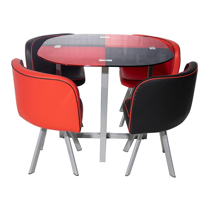 dinning table dining room furniture glass dining table with 4 chairs dining room furniture (1600508000990)