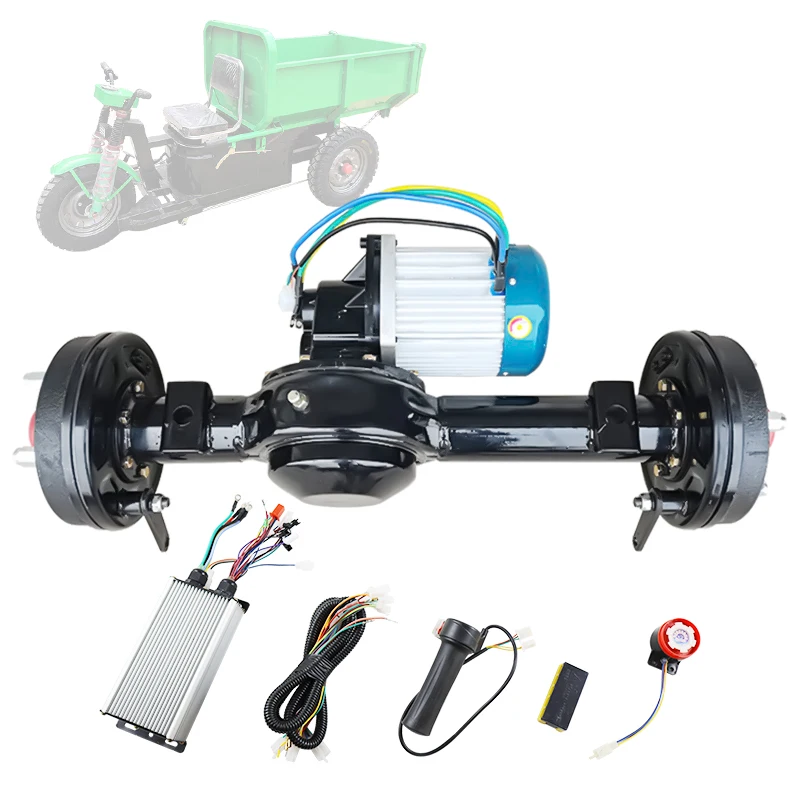 60v1500w Low Speed brushless motor controller rear axle kit electric tricycle DC brushless motor integrated bridge