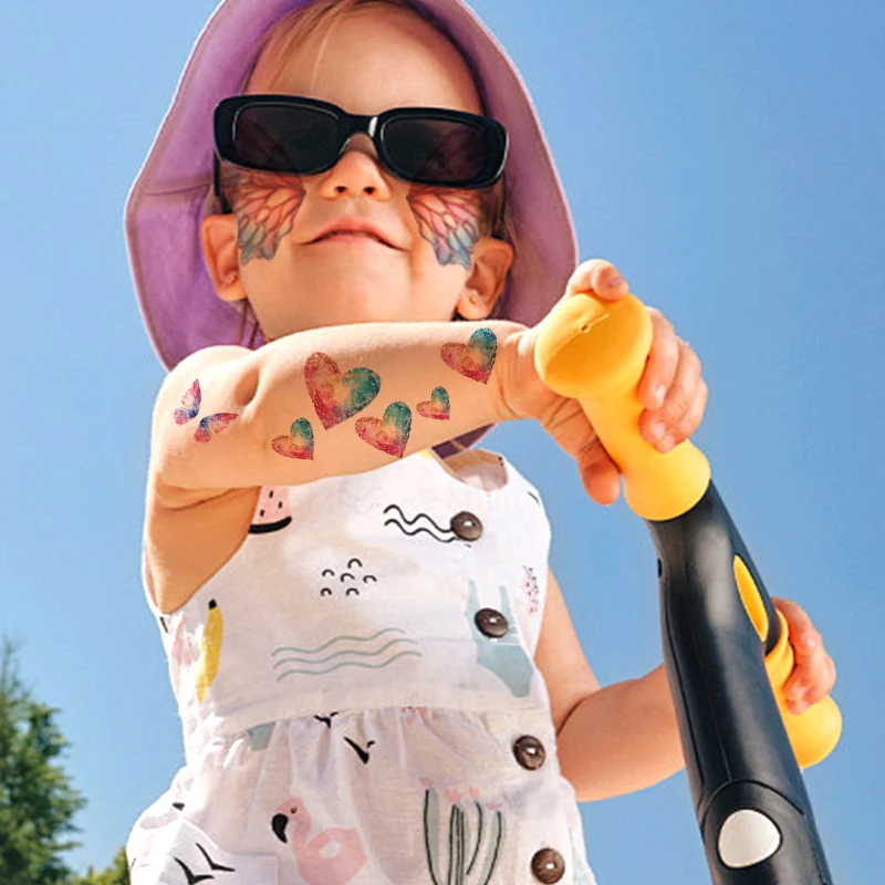 Dreamy GLITTER Butterfly Tattoo Stickers for Children 10 Patterns to Choose from Waterproof Temporary Tattoo Stickers