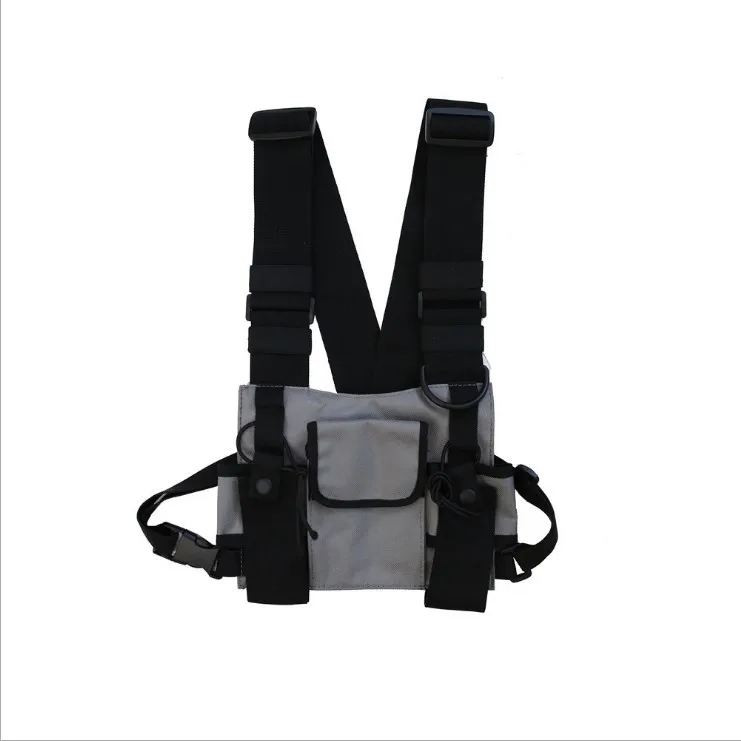 MOTE-AA95  Custom Logo Nylon Chest Bag Man Hip Hop Tactical Chest Bag for Radio Walkie Talkie Backpack Wholesale