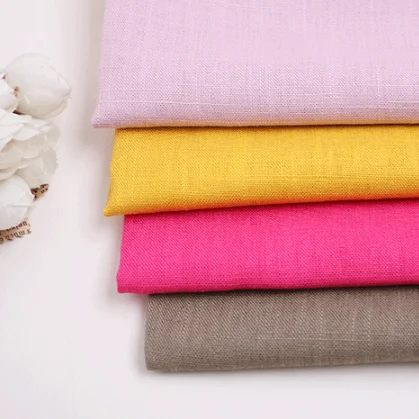 High quality 100% Flax linen fabric stone washed soft for sofa and cushion home textile pure linen fabric