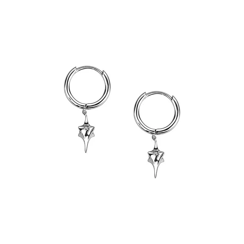 RAKOL ZPE1487 Korean Version Of Fashionable Cool Style Star Shaped Minimalist Fashion Hoop Earring