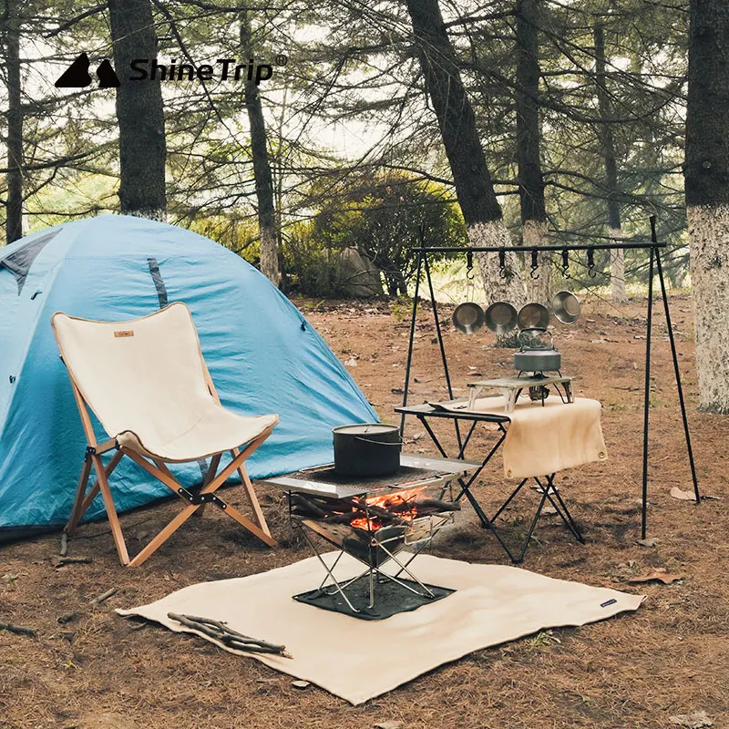 Shinetrip Outdoor Picnic Bbq Fireproof Cloth High Temperature Resistant Glass Fiber Flame Retardant Cloth Fire Resistant Mat