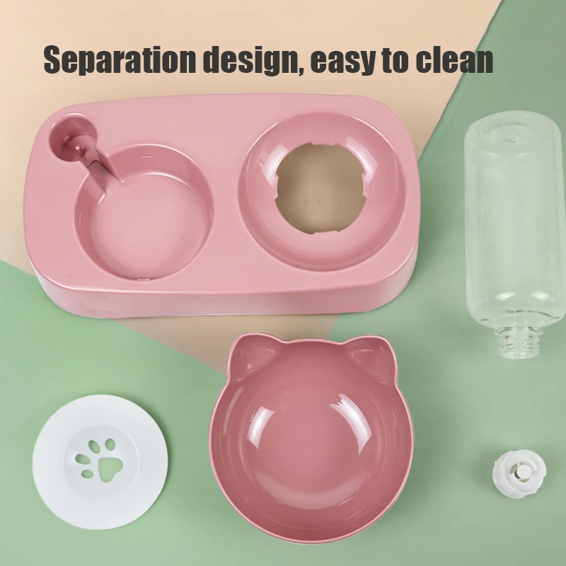 High Quality Pet Bowl Wholesale Dual Use Feeding Bowl Automatic Drinking Fountain Cat Dog Food Bowl
