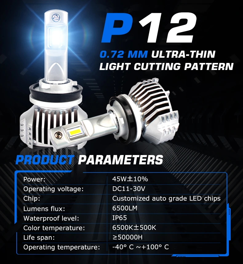 Pursuit TOP 1 Bright P9 100W 13600 lumens bi led projector lens pk zy p6 xhp70 led h7 h11 headlight bulbs h4 g8 adapter for car