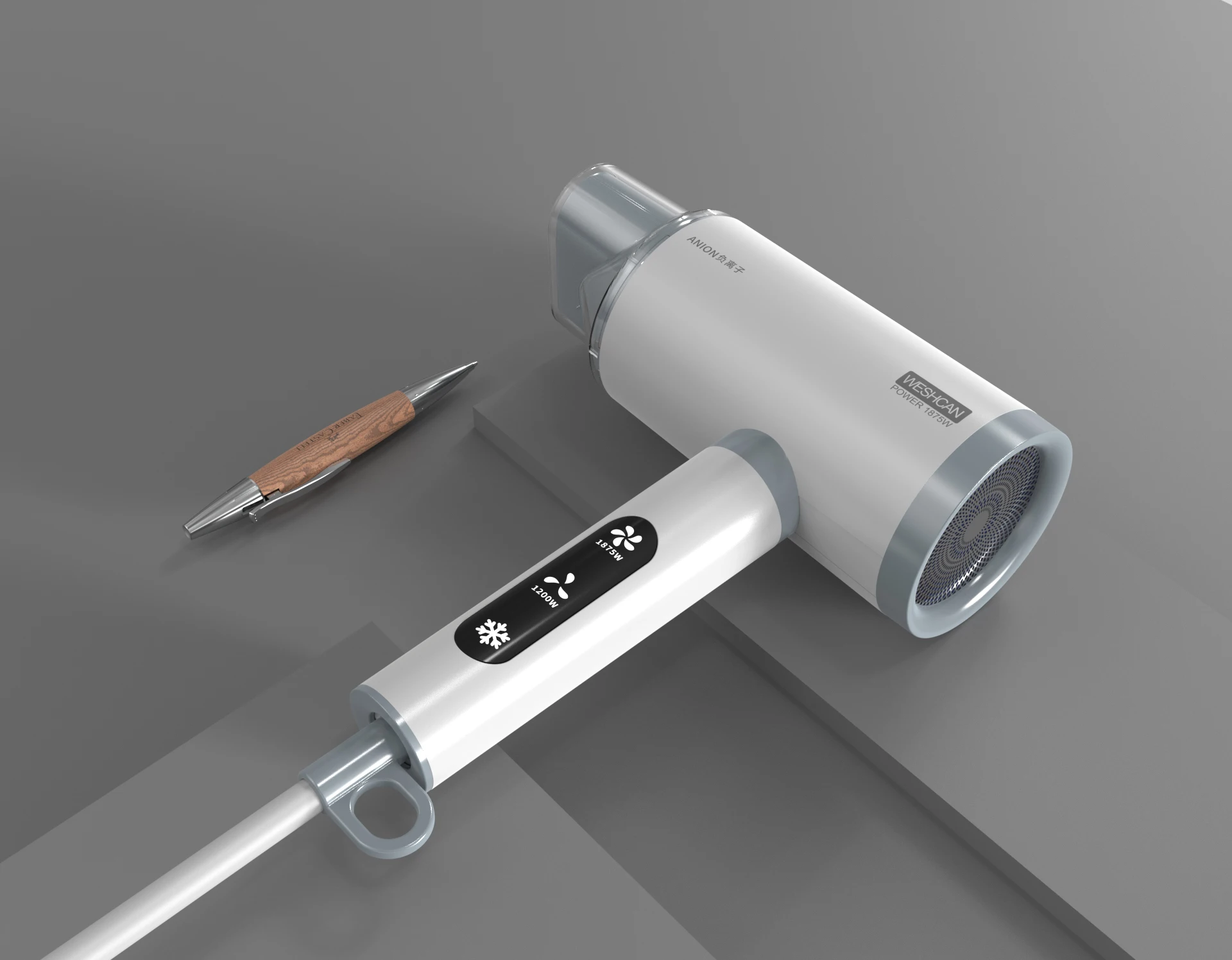 WESHCAN Portable Professional Hair Dryer Wholesale LED Display Touch Sensor Screen Hair Blow