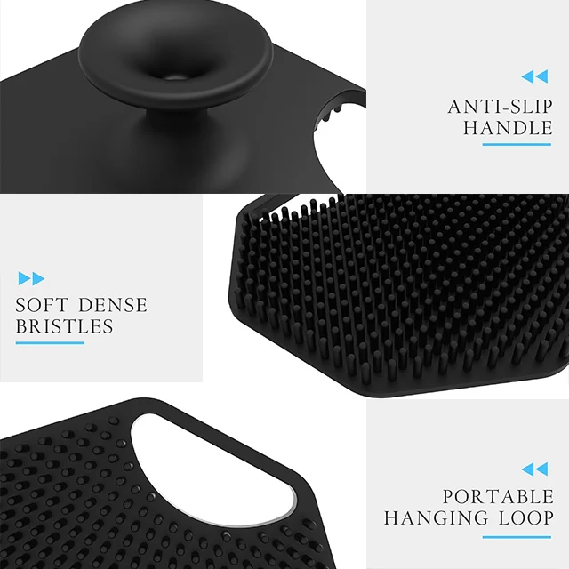 OEM Soft Silicone Octagon Facial Cleansing Brush Face Massager Scrubber for Exfoliating and Cleaning with Customizable Logo