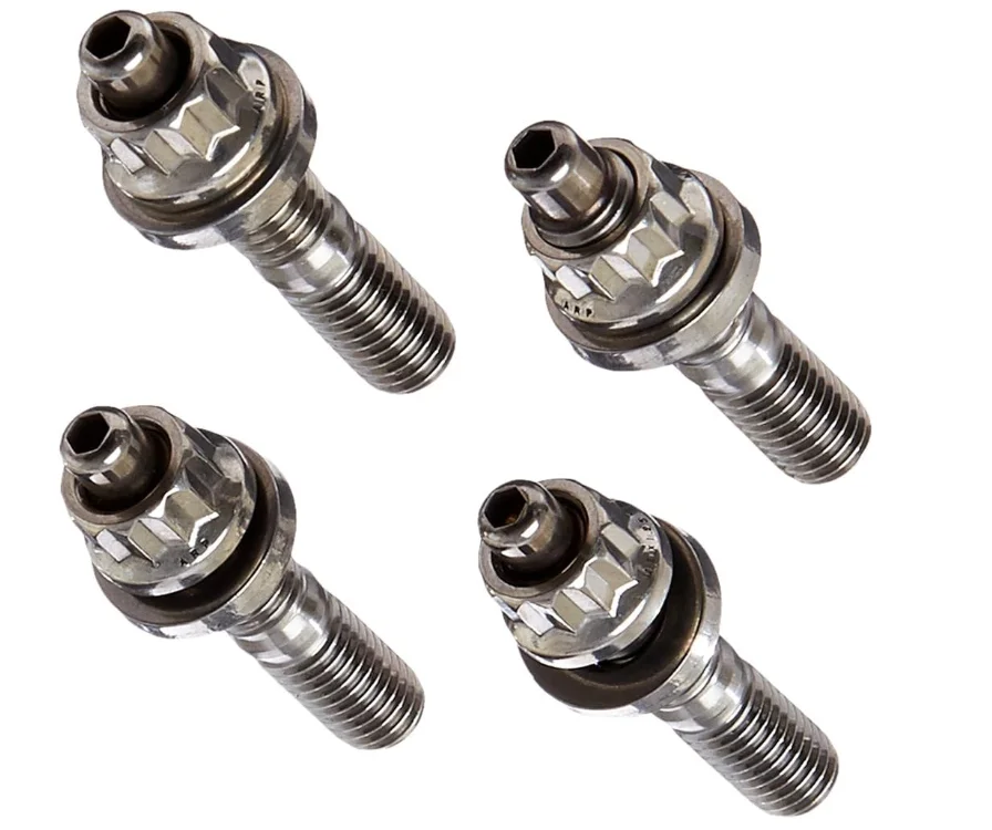 Silver Color M8 M10 Car Exhaust Pipe GR5 Sets Bolt Gr.5 Titanium Alloy Ti-6Al-4V Exhaust Intake Manifold titanium stud kits