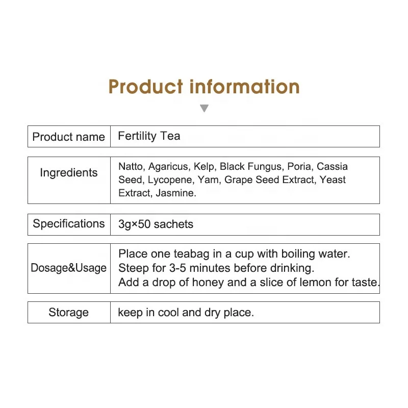 Wins town Natural Herbal Fertility Tea Booster supplement For Women Tea Bags female fertility tea