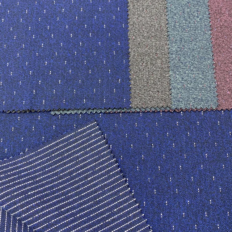 High Quality Wholesale Polyester  Rayon White dots on black modal elastane Tricot Fabric Brushed Flannel Fabric Worsted