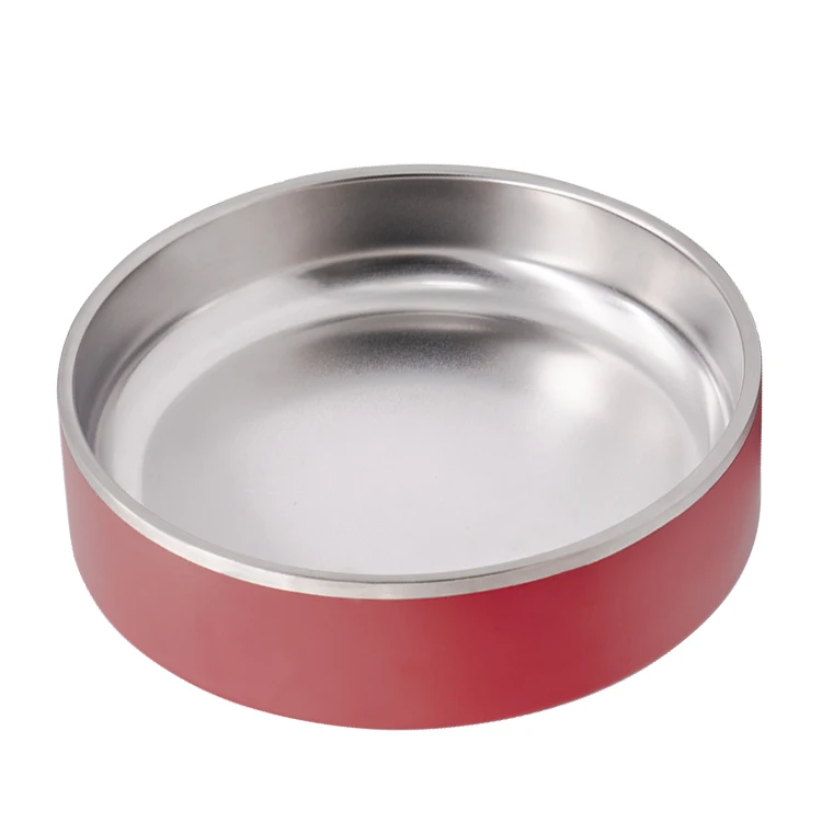 Wholesale Custom Logo Double Layer Stainless Steel Dog Bowl 32oz/42oz/64oz Vacuum Insulated Pet Feeder with Non-slip Feature