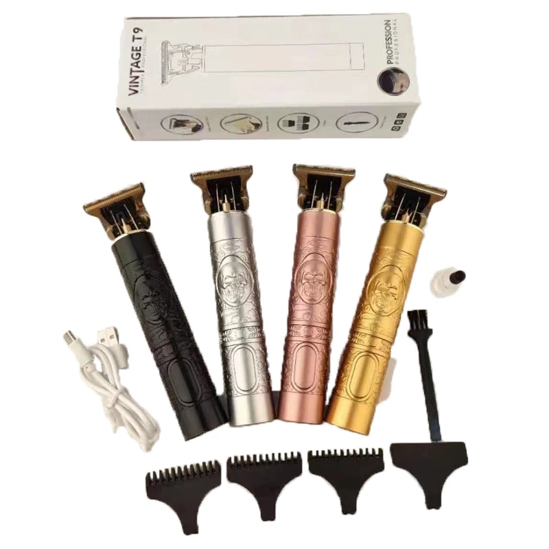 Professional Vintage T9 Clipper Hair Trimmer Cordless Maquina Cortar Cabelo