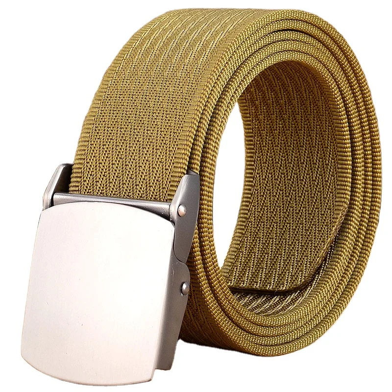 Оптовая продажа с фабрики, новый модный мужской ремень для путешествий на открытом воздухе, легкий нейлоновый экологически чистый ремень с гладкой пряжкой на талии