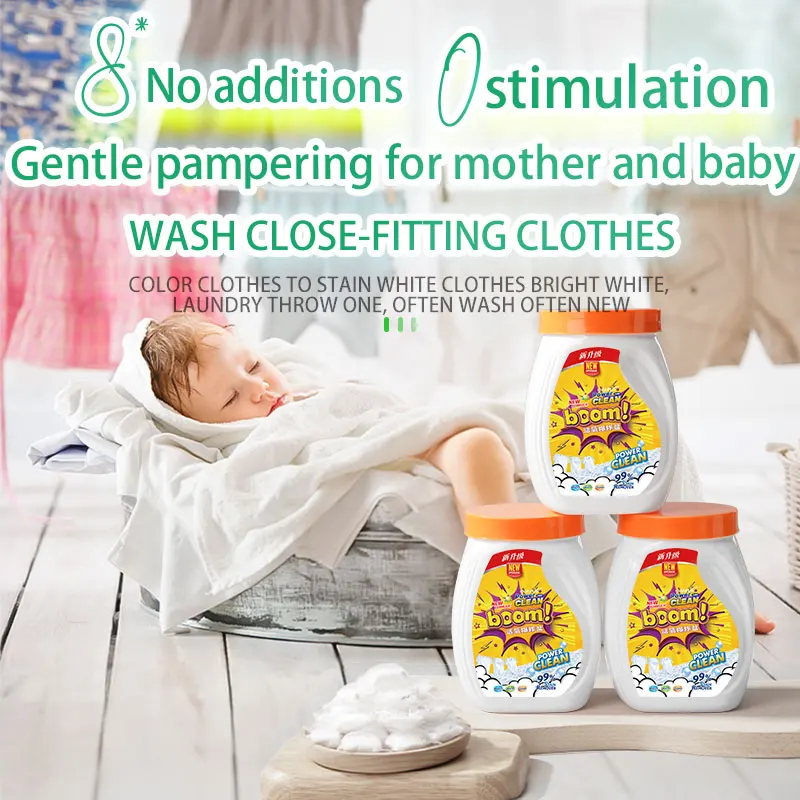 Universal Laundry Soap Detergent Powder Remove Stain Explosive Salt Whitening Clothes Color Safe Bleach Washing Powder