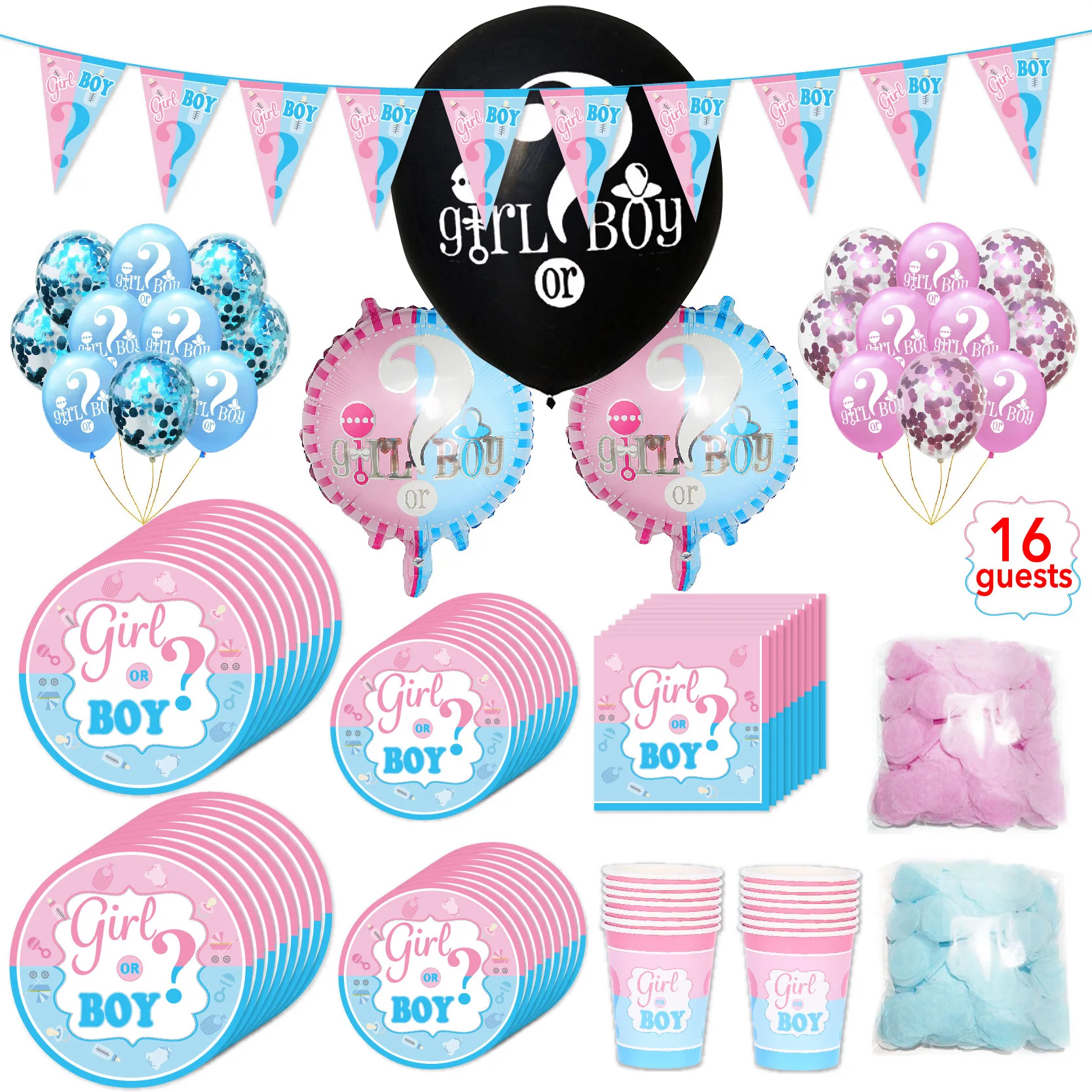 Tableware Sets Gender Reveal Party Supplies Decorations Gender Reveal Balloon Baby Shower Party Supplies