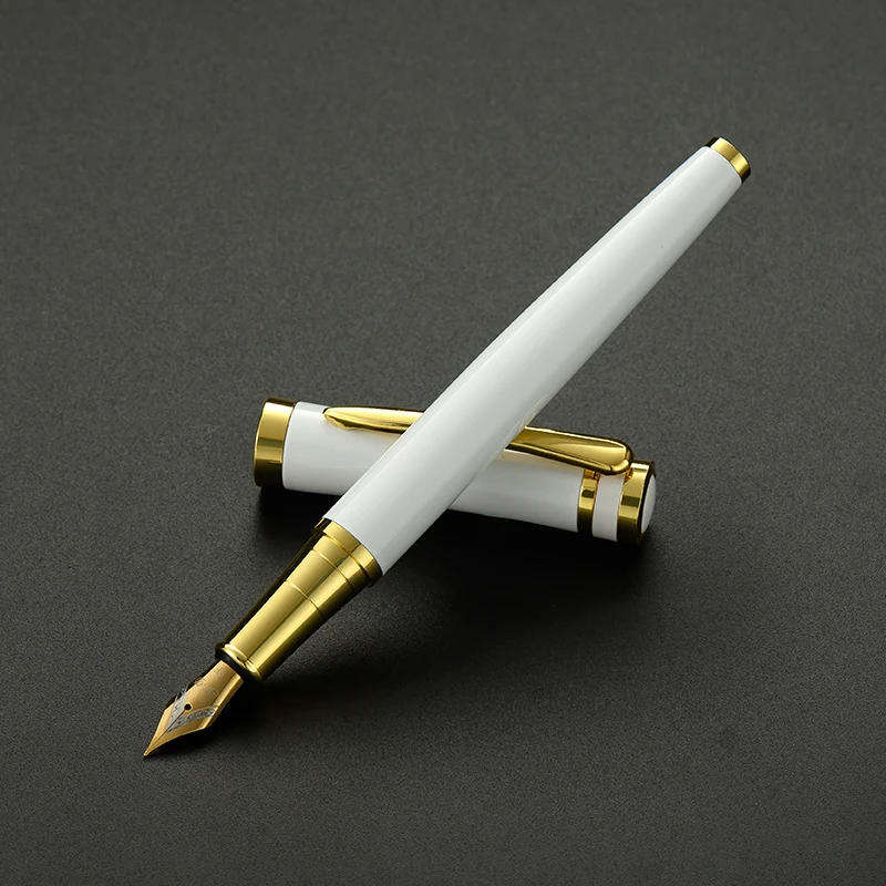 Promotional Product Red Black Gold Metal Ink Fountain Pen Durable Calligraphy Luxurious Pens for Business