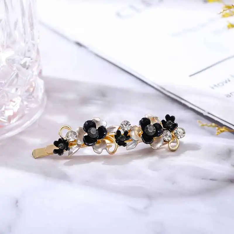 Women Hair Clip Metal Side Bangs Fix Fringe Barrette Makeup Tools Female Ladies Girls Headwear Flower Hair Clips Flower Hai