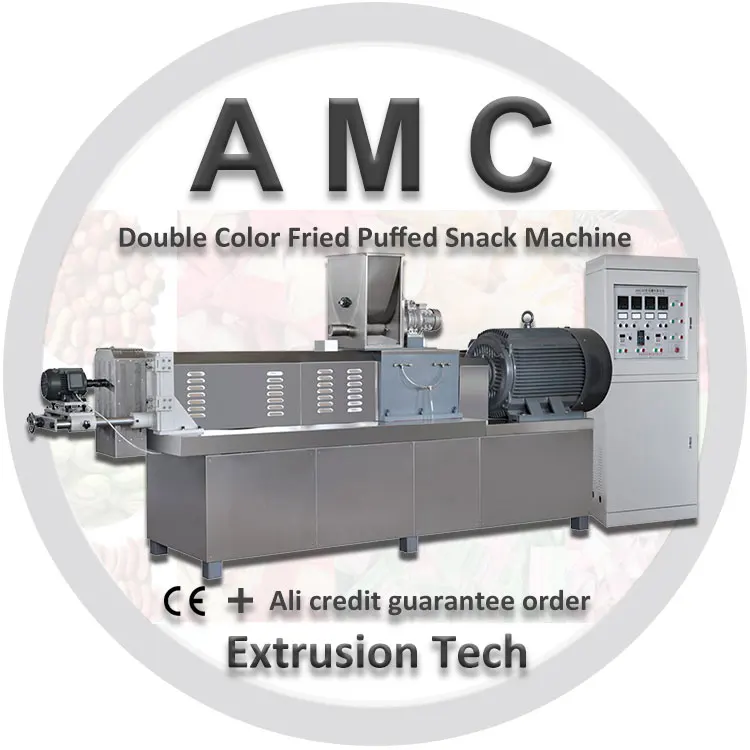 12 Years factory  Bi-color Snacks Food Machine crispy corn snacks making machine price