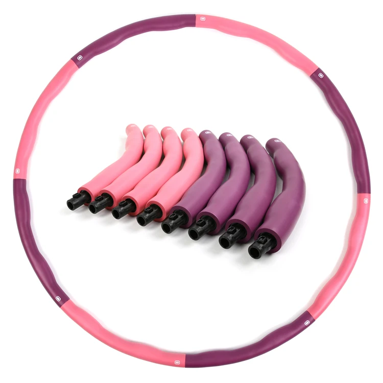 Разные модели, 6 секций, 8 секций, 0,9 кг, 2,3 кг, пенопластовые обручи hula, Утяжеленный гимнастический фитнес-обруч, съемный обруч для взрослых и детей