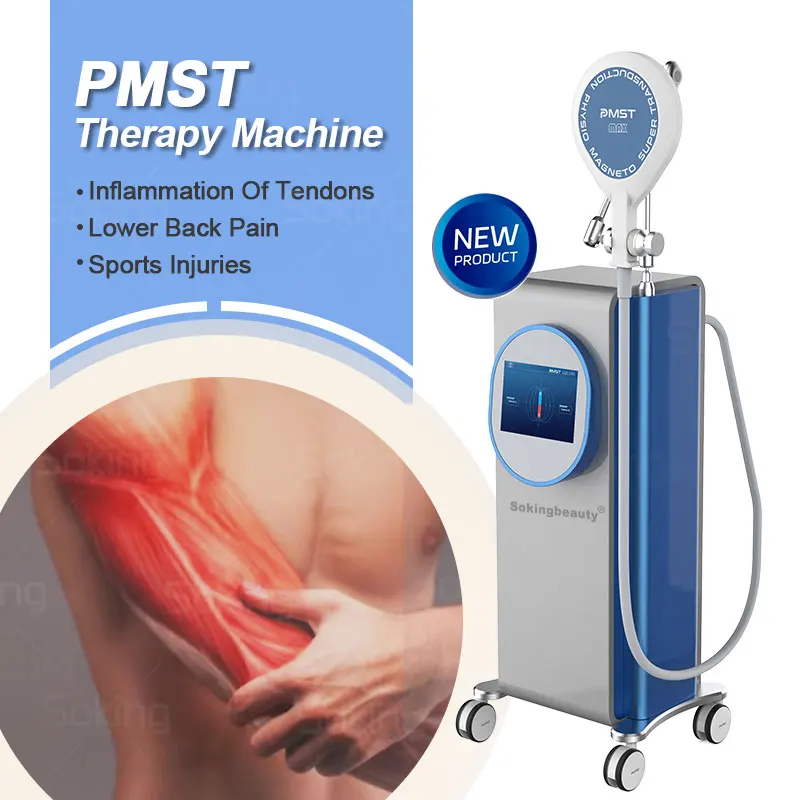 Newest Portable 7 Tesla PMST MAX DUO Machine Double Channels Physio Magneto with Multiple Frequencies for Body Back Pain Relief