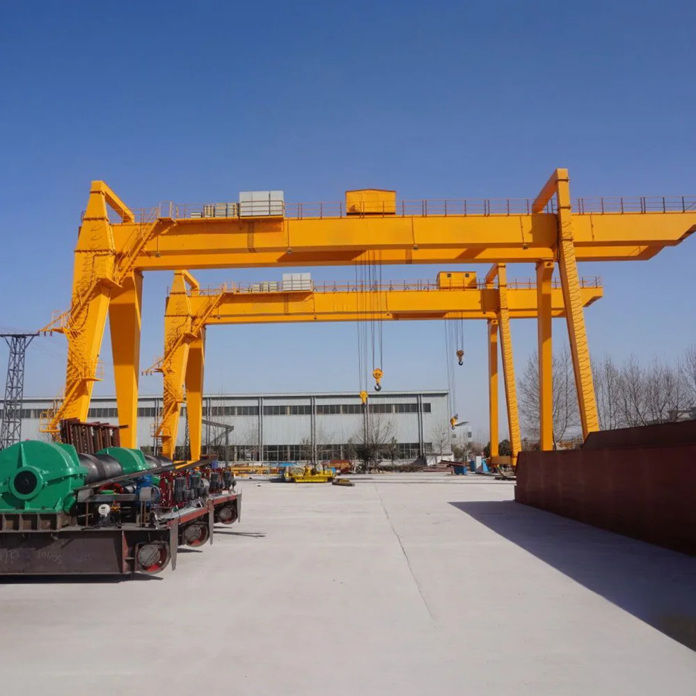 Electric Double Beam Mobile Gantry Crane Hoist Lifting Mechanism Box Type