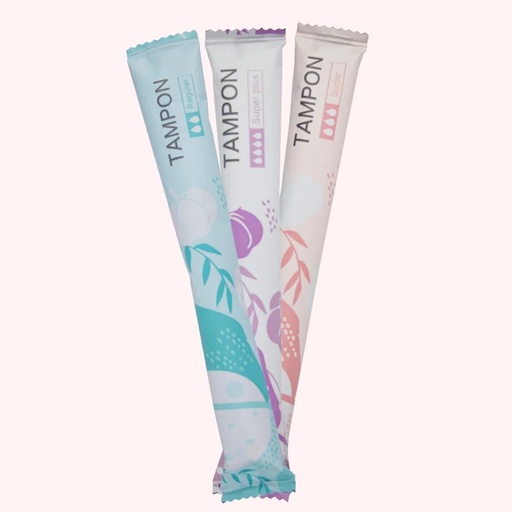 Free sample gots certified organic tampons cotton for women