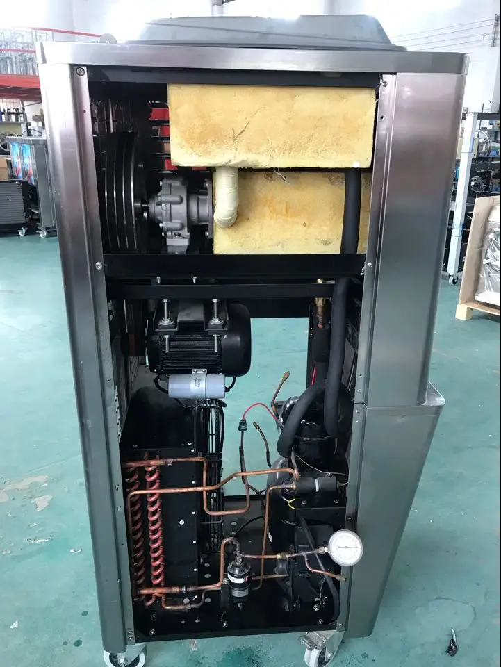 Factory Price Vertical Soft Ice Cream Machine Business Use Standing Ice Cream Maker With 3 Flavors