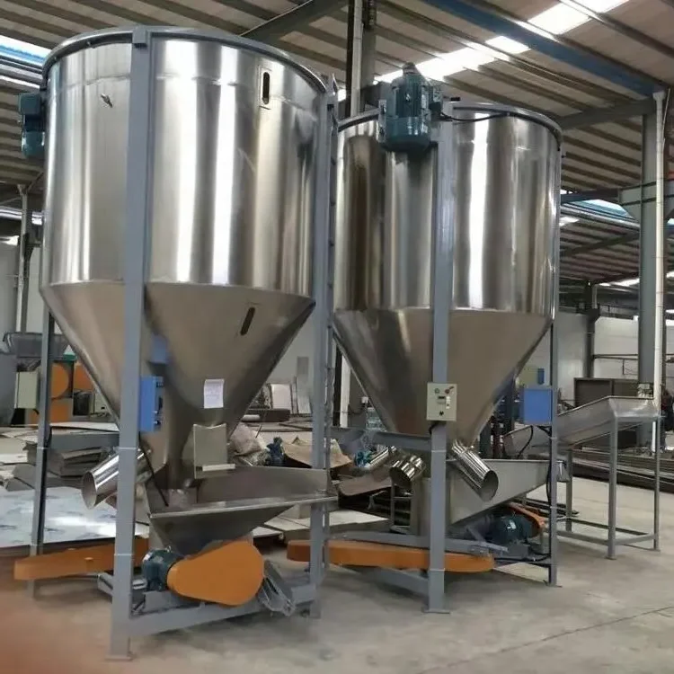 pvc rubber granules plastic vertical mixer