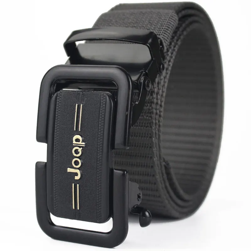 nylon fabric belt manufacturers iron automatic buckle casual belt printed logo canvas jeans men belt