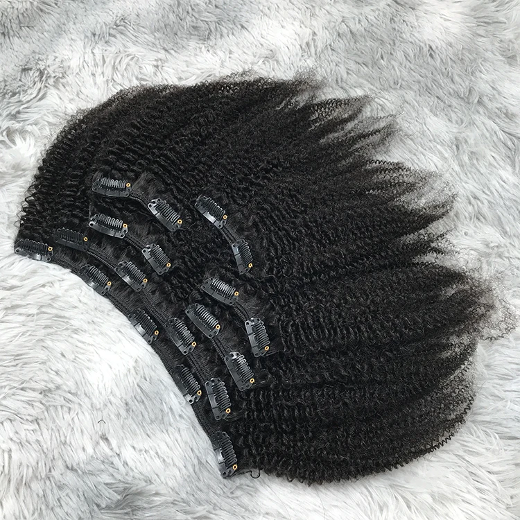 4A 4B 4C  Factory Price Natural Color Unprocessed Raw Brazilian Afro Kinky Curly 3A 3B 3C Hair Bundle Clip In Hair Extension
