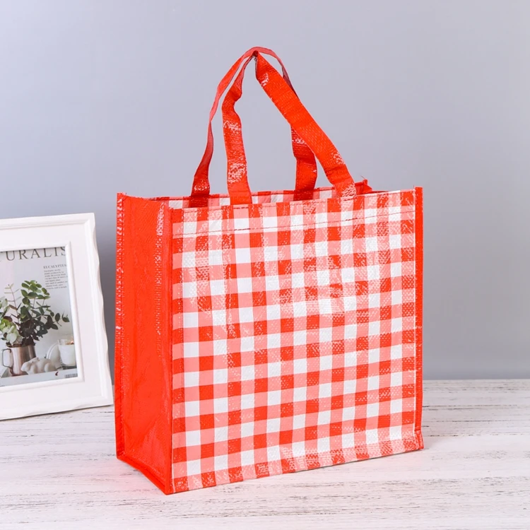 eco-friendly purple custom size woven polypropylene bags large eco-friendly printing logo shopping woven bag