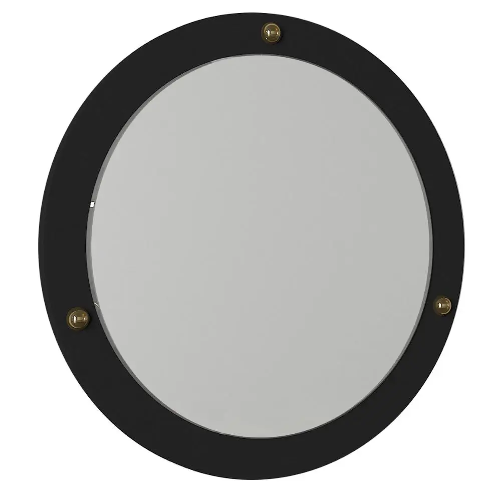 Exclusive Luis Modern High Quality Cheap Decorative Wall Wooden Mirror Black