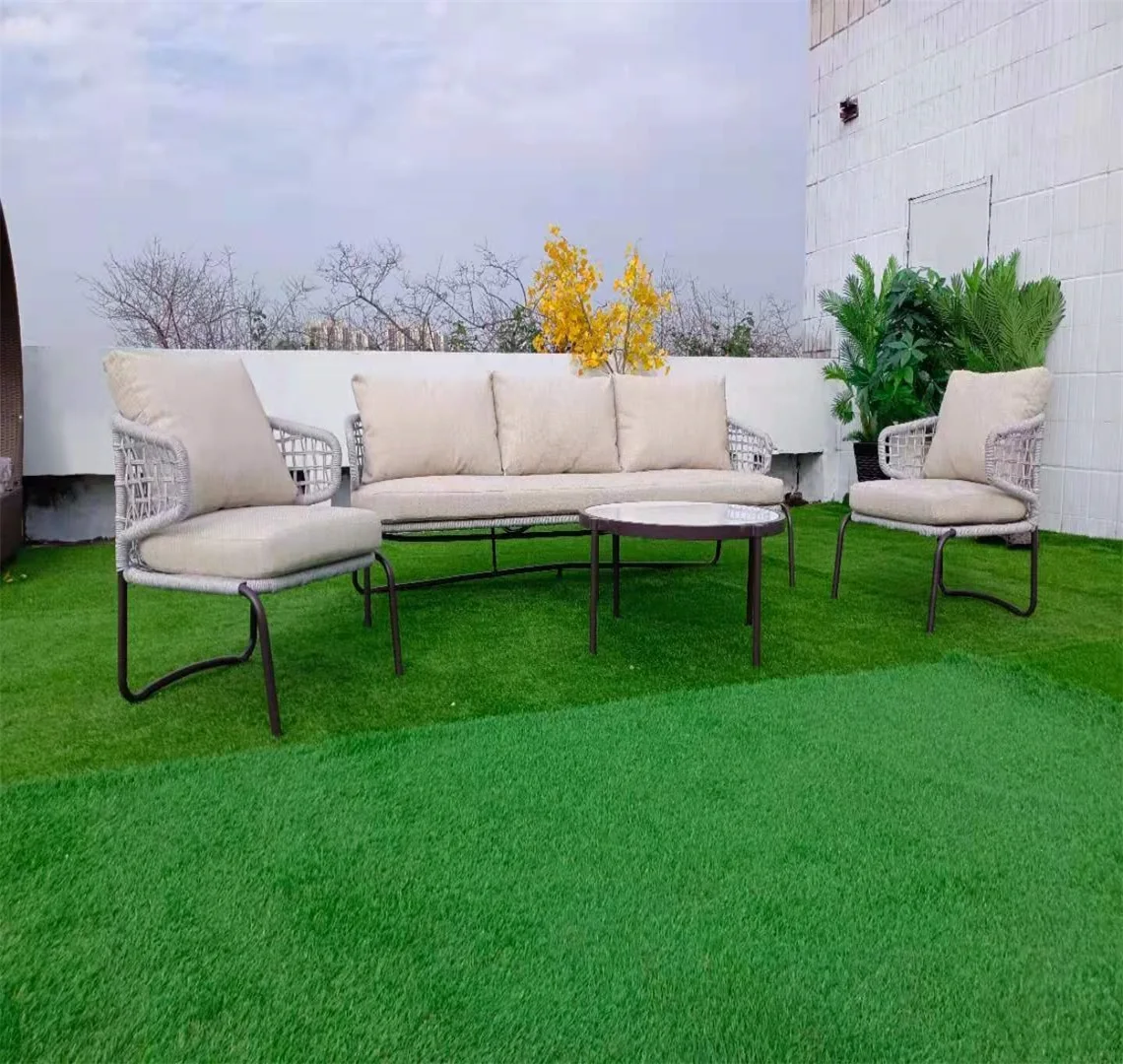 Garden Furniture Aluminium Outdoor Wicker Modern Leisure Furniture Style Patio Bistro Sofa Chair Rattan / Wicker 1 Sets 3 Years