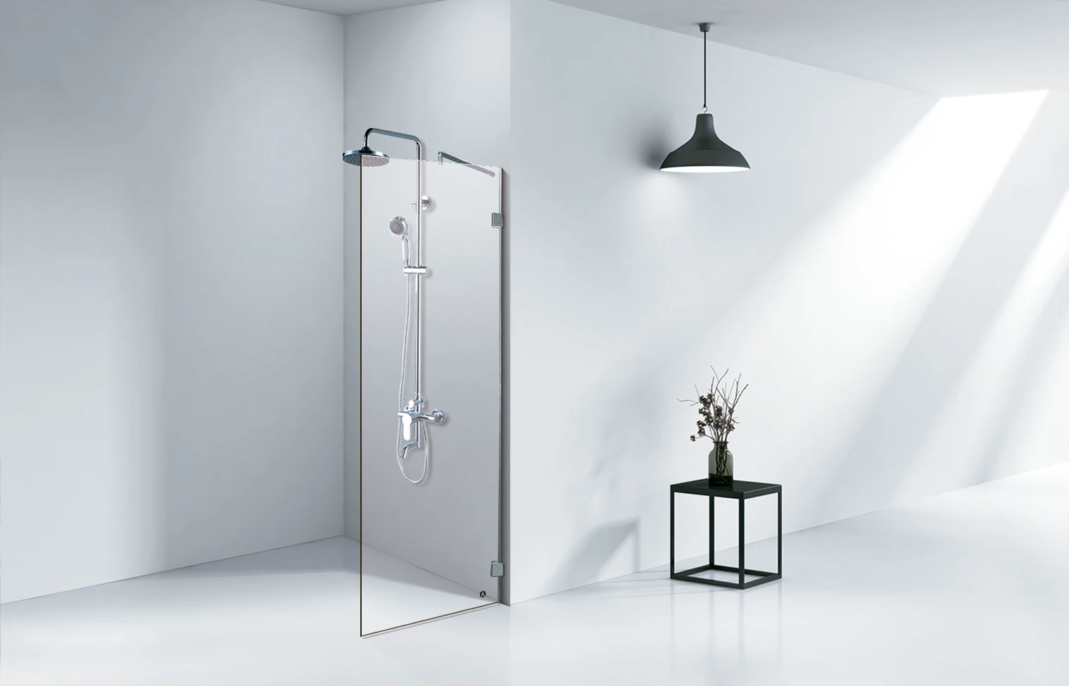 KD8006C Frameless Walk In Shower Bath Screen Shower Door