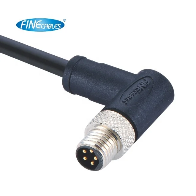 ULs водонепроницаемый IP67 литой кабель 5 Pin под прямым углом экранированный M8 Male круговой разъем датчика для промышленного