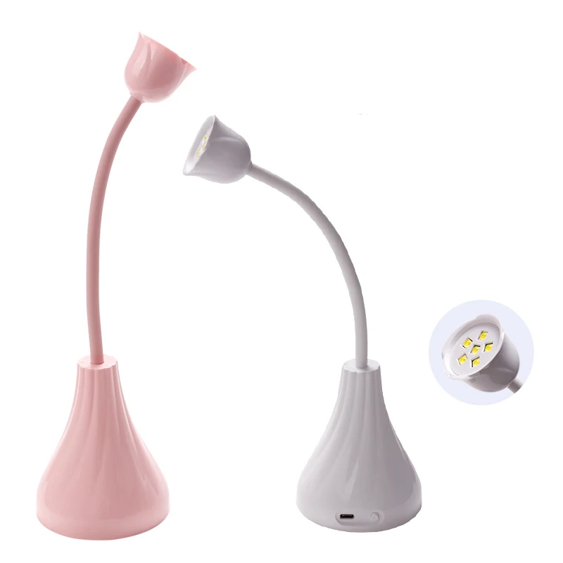 Nail Rose Phototherapy Lamp 18W Portable Rechargeable Non Black Hand Quick Drying Nail Oil Gel Phototherapy Machine