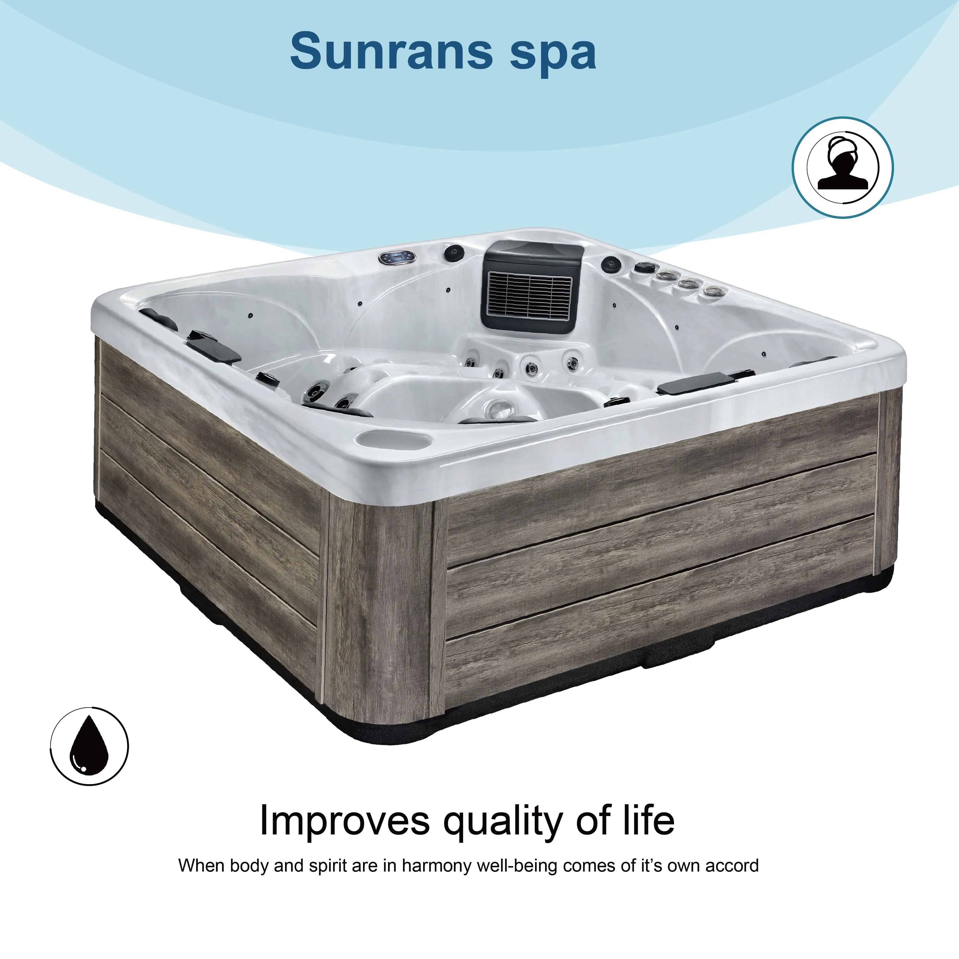 Sunrans SR8110A садовые спа-струи массажные гидромассажные ванны с американской системой Бальбоа для 5-6 человек большая семья