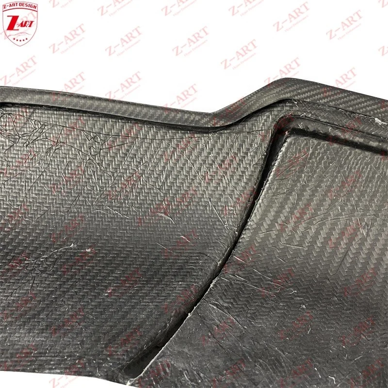 Z-ART Dry Carbon Fiber Rear Diffuser  For Tesla Model 3 Prepreg Carbon Fiber Rear Lip For Model 3 Tail Bumper Low Spoiler