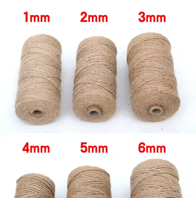 Eco-friendly natural binding jute rope hemp braided twine rope jute rope 8mm for handmade decoration