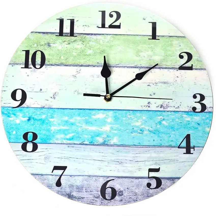 3D DIY Quartz Clocks Vintage Rustic Wooden Wall Clock Antique Shabby Retro Watches Home Kitchen Room Decoration Living Room