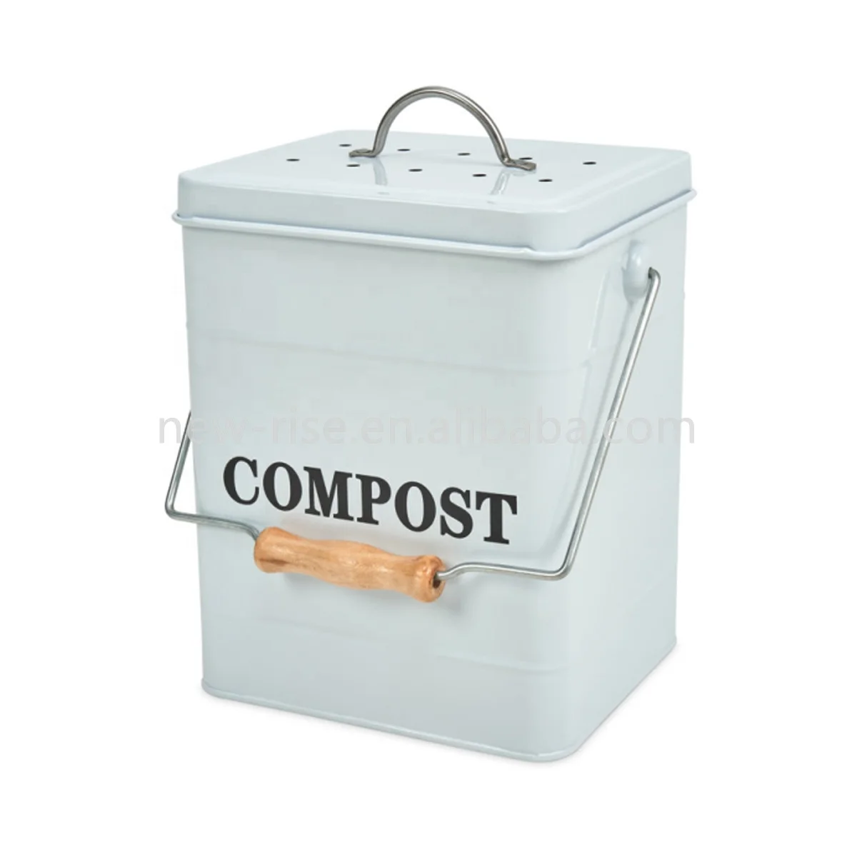 Compost Bin Kitchen Bucket with Handle Counter Odorless Indoor Countertop Compost Bin with Lid