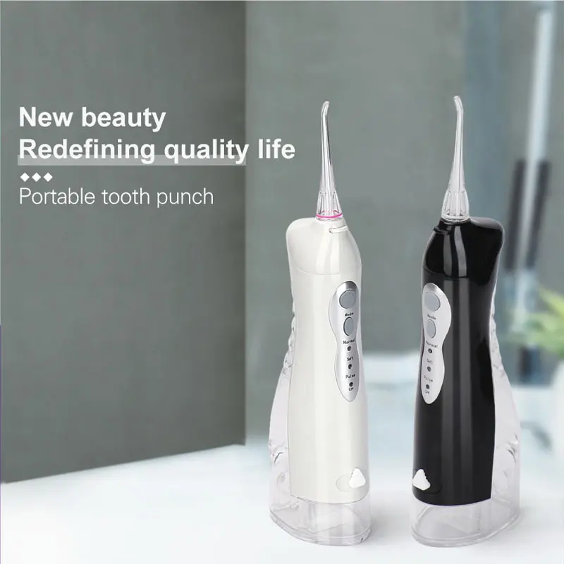 High Pulse frequency 220ml 3 modes portable oral irrigator water electric flosser toothbrush cordless