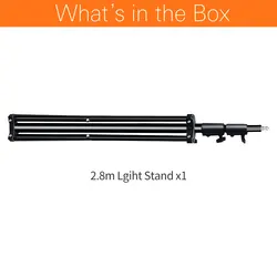 Godox 2.8M 1/4 Screw Heavy Duty Light Stand Tripod with for Photo Studio Softbox Video Flash Umbrellas Reflector Lighting