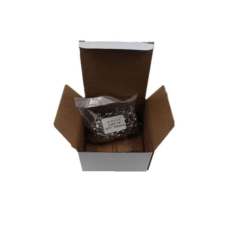 Barrel Swivels Fishing   line Hook Connector  Fishing  Accessories for Saltwater Freshwater  100pcs